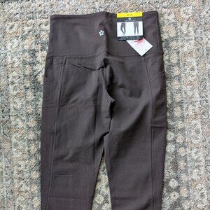 Brand New with Tags TUFF Athletics Womens Leggings with pocket Brown size Small